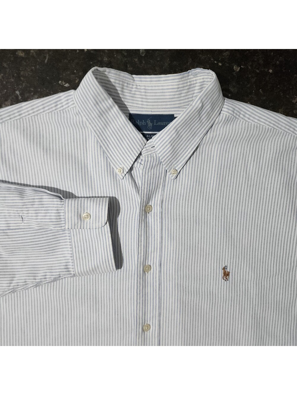 Vintage Polo Ralph Lauren Blake Pin Striped Button Down Oxford Preppy XXL